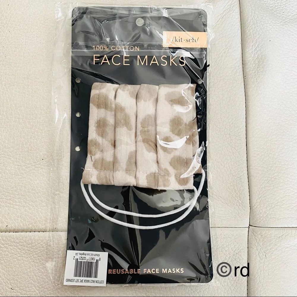 Kitsch One new cotton face mask in light leopard